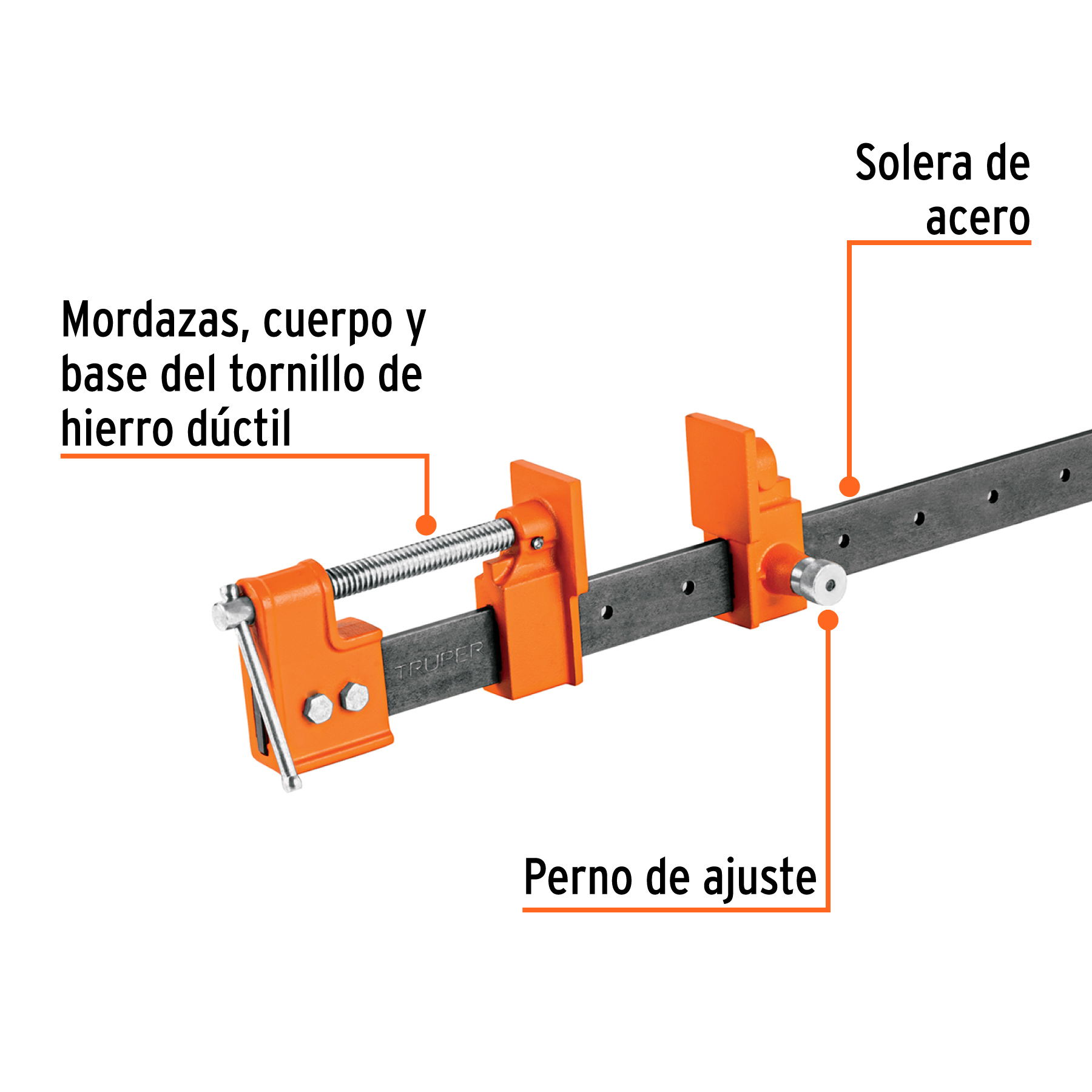 Sargento 72' de solera de acero, TRUPER - Imagen 3