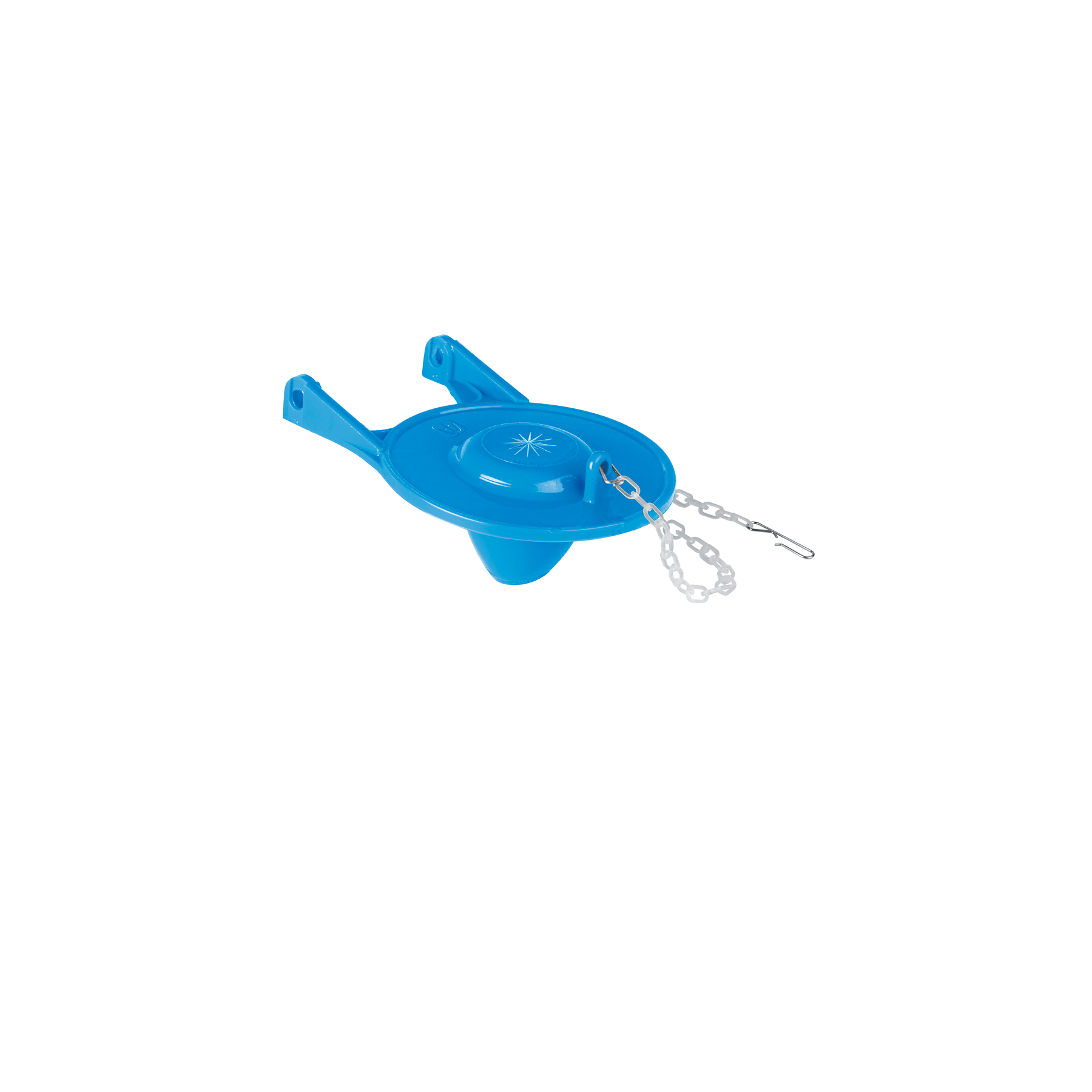 Sapo 3' para WC, PVC azul, cadena plástica, FOSET BASIC - Imagen 2