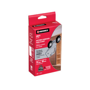 Sistema corredizo doble para riel superior de clóset, HERMEX - Imagen 7