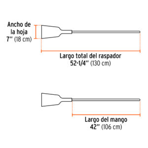 Raspador forjado de 7', puño 'Y', mango de 42', TRUPER - Imagen 4