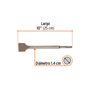 Cincel plano grueso SDS Plus 1-1/2' x 10', TRUPER - Imagen 3