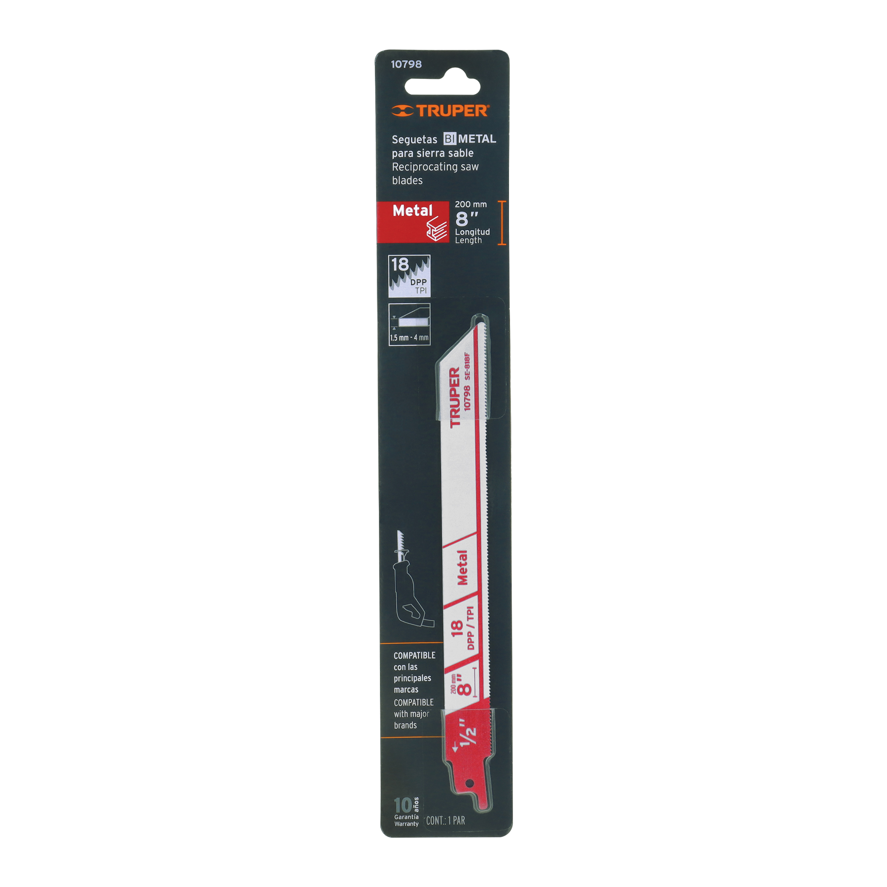 Blíster con 2 seguetas sierra sable 8' 18 DPP para metal - Imagen 4