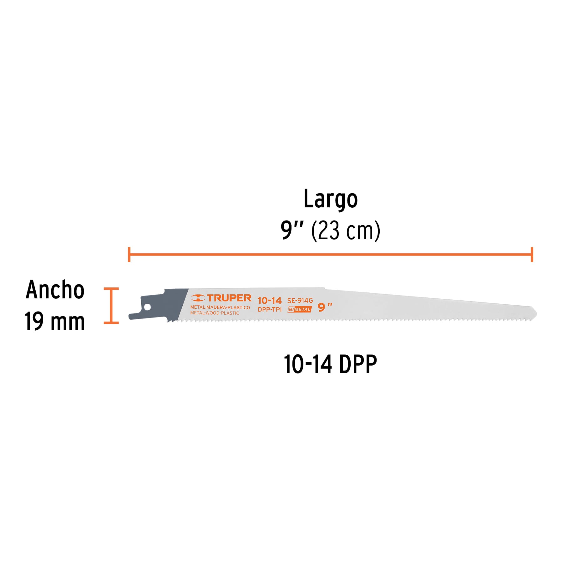 Blíster con 2 seguetas sierra sable 9' 10-14 DPP uso general - Imagen 3