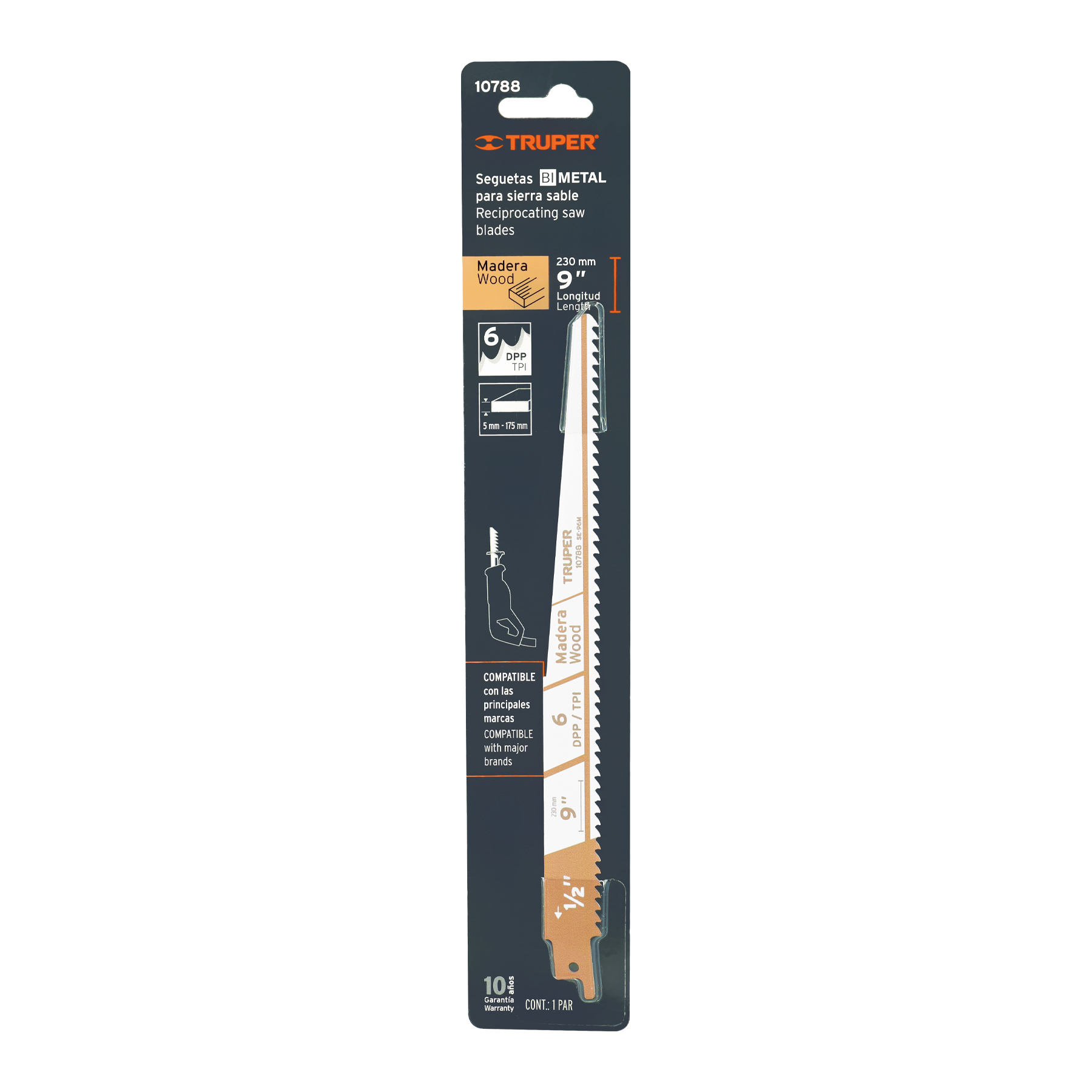 Blíster con 2 seguetas sierra sable 9' 6 DPP para madera - Imagen 3