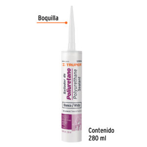 Sellador de poliuretano de 280 ml, blanco, TRUPER - Imagen 3
