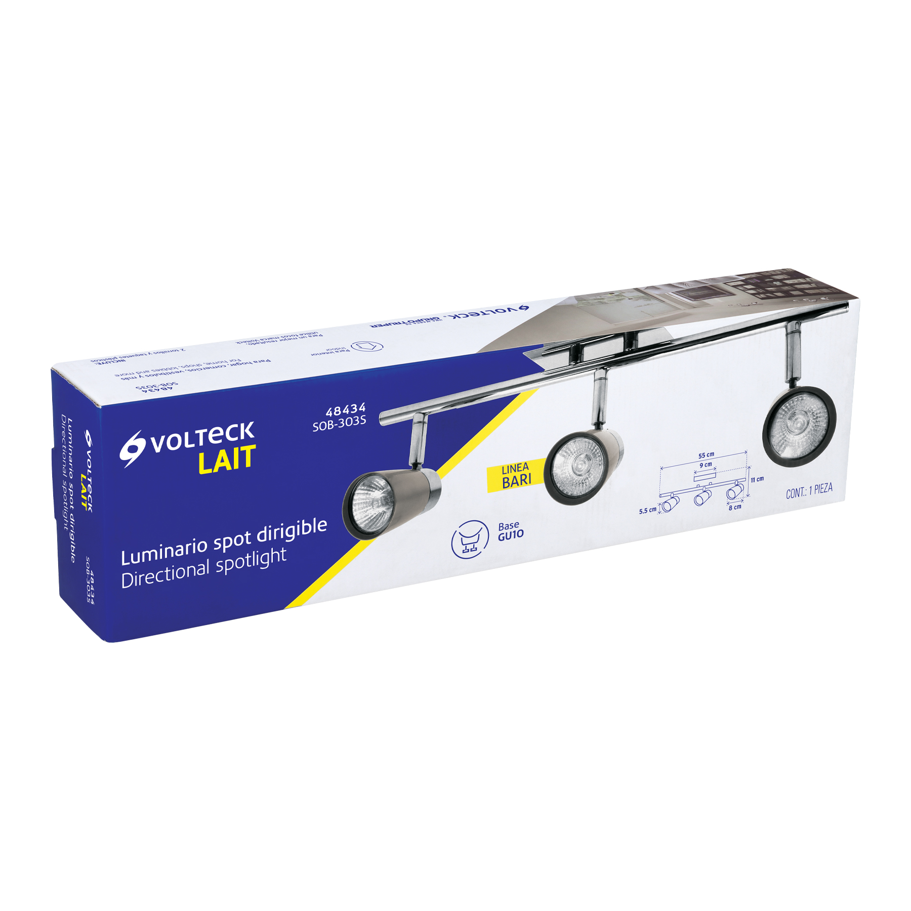 Luminario de sobreponer con 3 spots base GU10, VOLTECK - Imagen 6