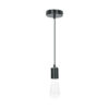 Socket colgante metálico, negro, VOLTECK