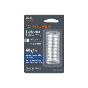 Soldadura 95/5 para tubería de gas, 48 g, TRUPER SOLDAKLIN - Imagen 3