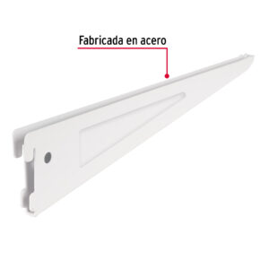 Ménsula plana blanca para cremallera doble, 32cm, FIERO - Imagen 4