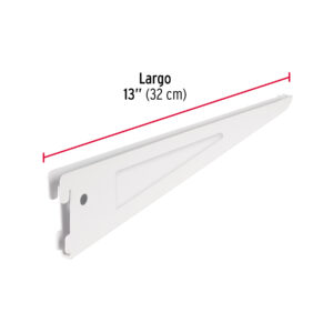 Ménsula plana blanca para cremallera doble, 32cm, FIERO - Imagen 5