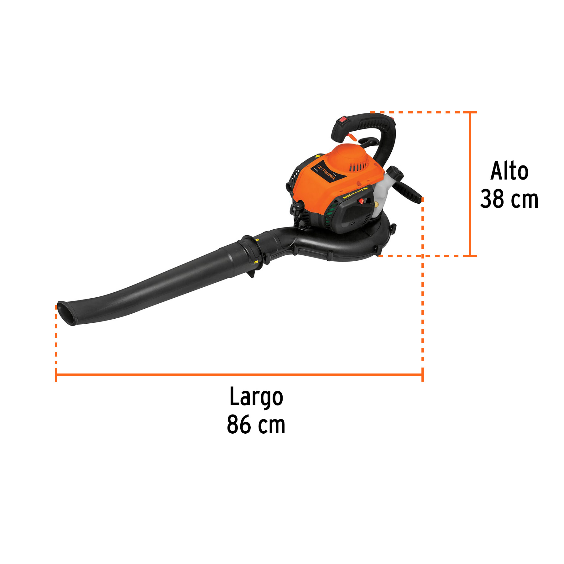 Sopladora / Aspiradora con motor de 26 cc a gasolina, TRUPER - Imagen 5