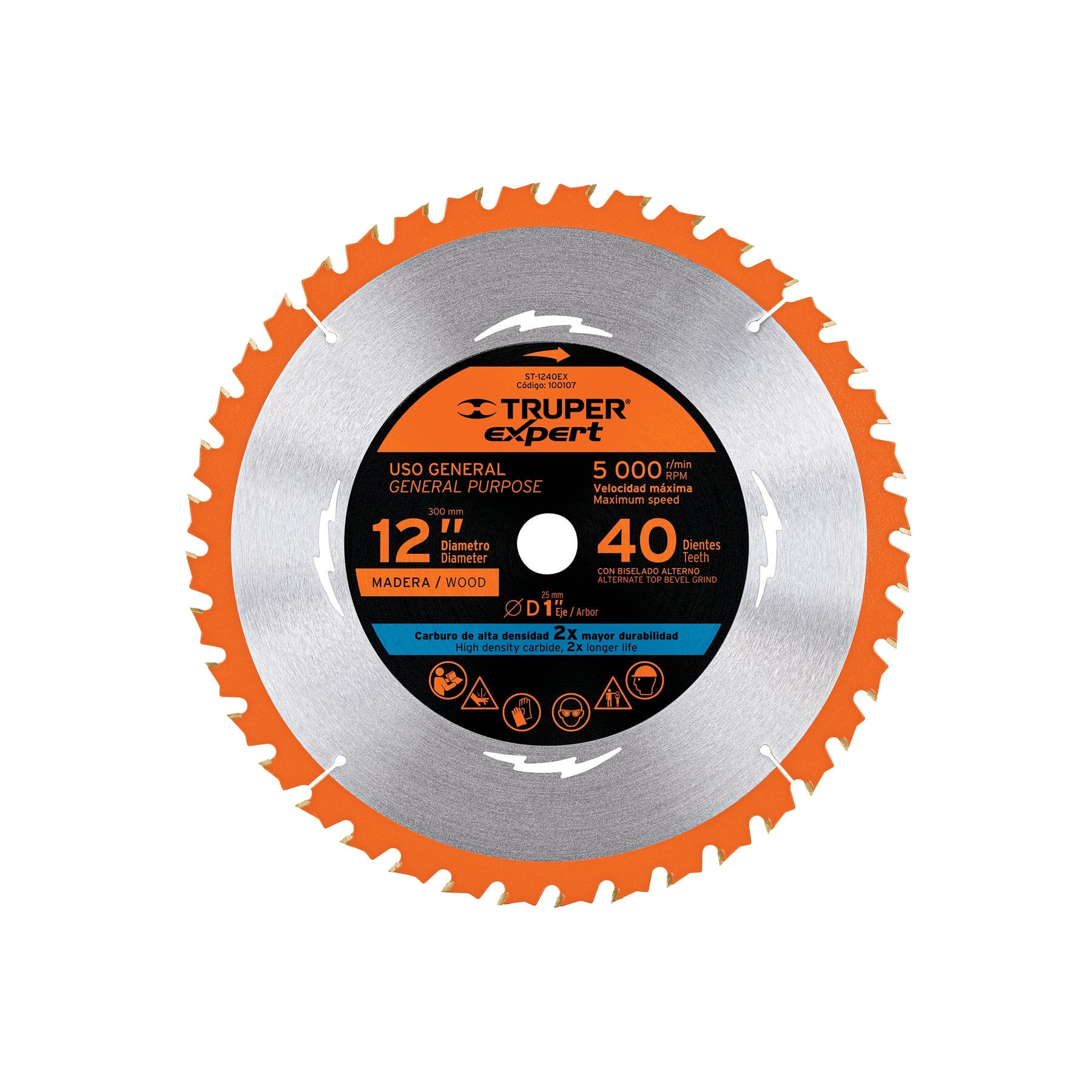 Disco sierra 12' para madera, 40 dientes centro 1', EXPERT - Imagen 2
