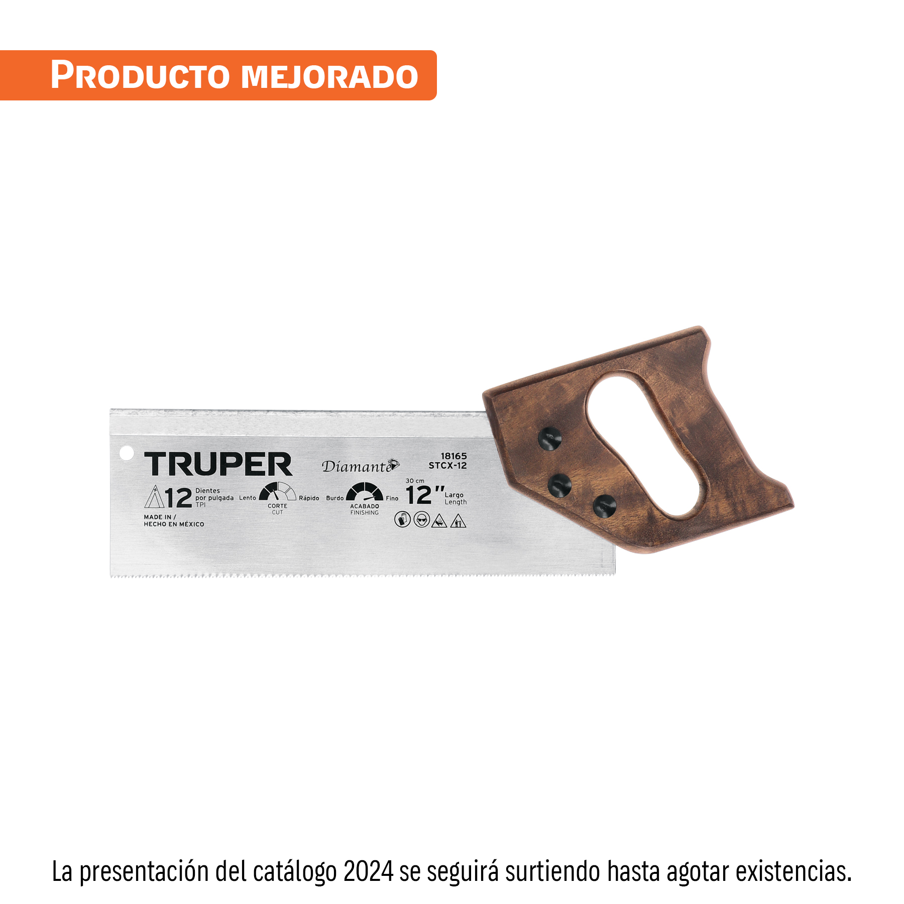Serrucho de costilla 12' Diamante, 12 DPP, TRUPER - Imagen 2