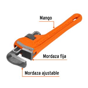 Llave stilson 8' cuerpo robusto de hierro dúctil, TRUPER - Imagen 3
