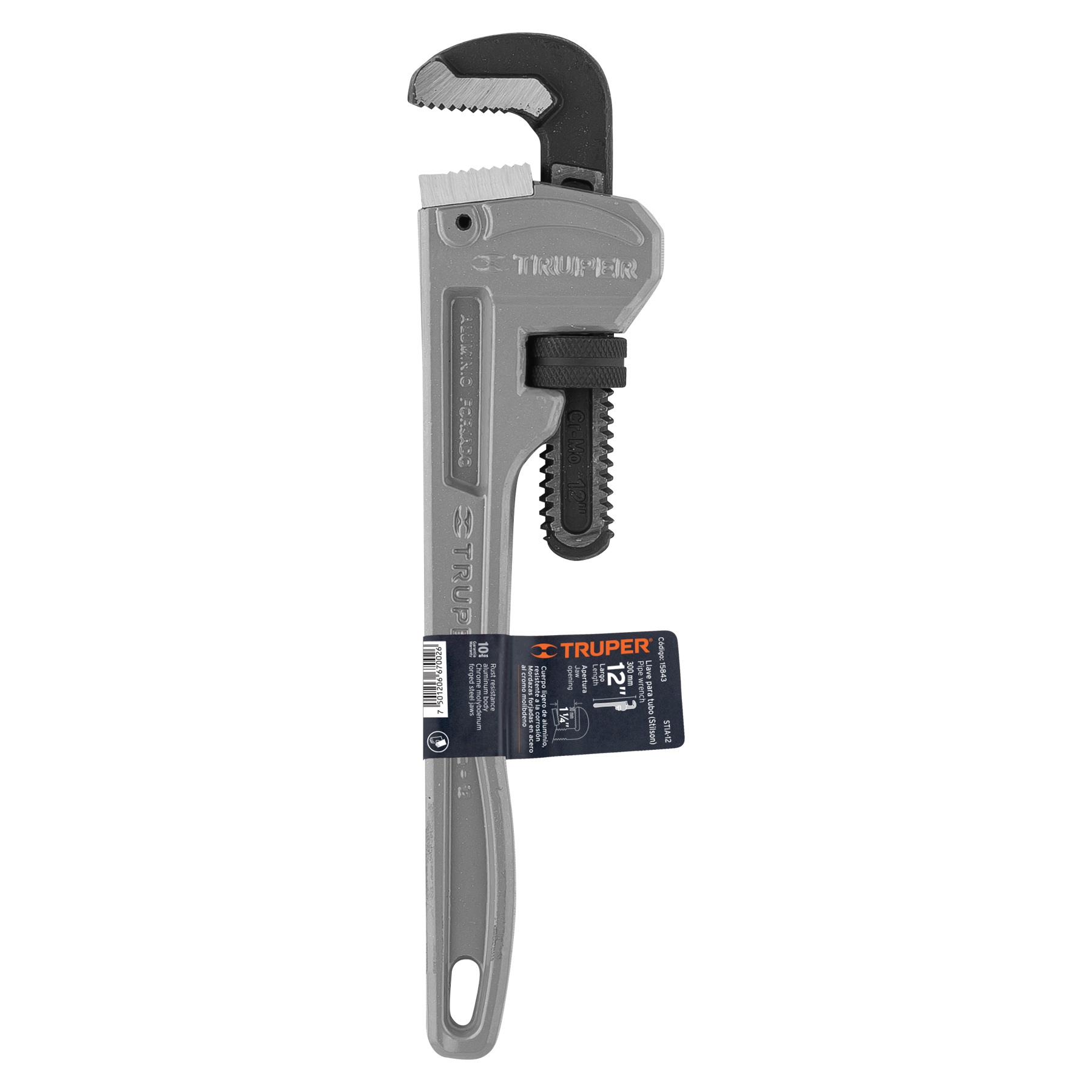 Llave stilson 12' cuerpo de aluminio, TRUPER - Imagen 5