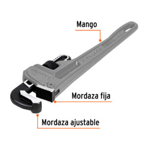 Llave stilson 14' cuerpo de aluminio, TRUPER - Imagen 3