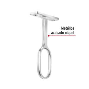 Soporte central para tubo ovalado de clóset, HERMEX - Imagen 3