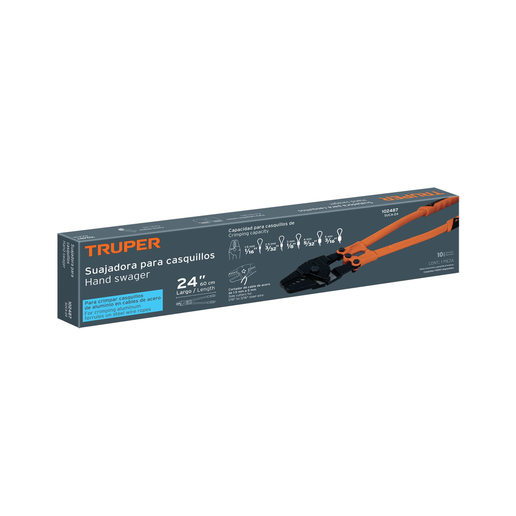 Suajadora 24' para casquillos con cortador de cable, TRUPER - Imagen 6