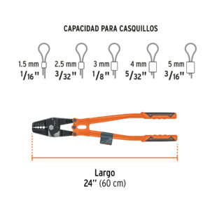 Suajadora 24' para casquillos con cortador de cable, TRUPER - Imagen 5