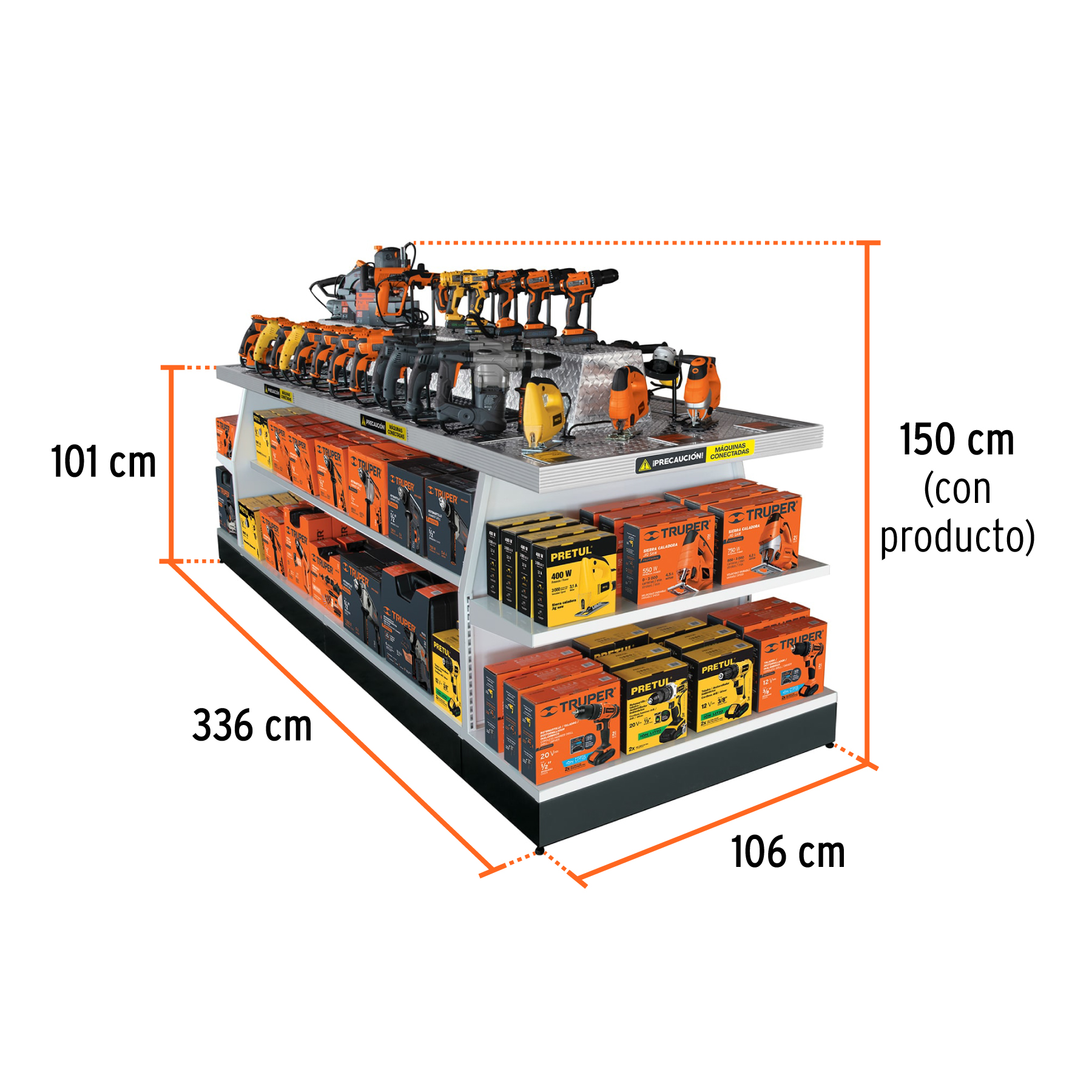 Mueble exhibidor con herramienta eléctrica - Imagen 3