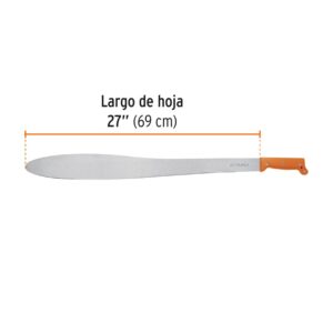 Machete Caguayano 27' cacha naranja remachada, TRUPER - Imagen 4