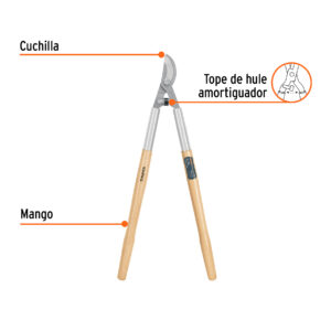 Tijera para ramas 70 cm, Classic, mangos de madera, TRUPER - Imagen 3