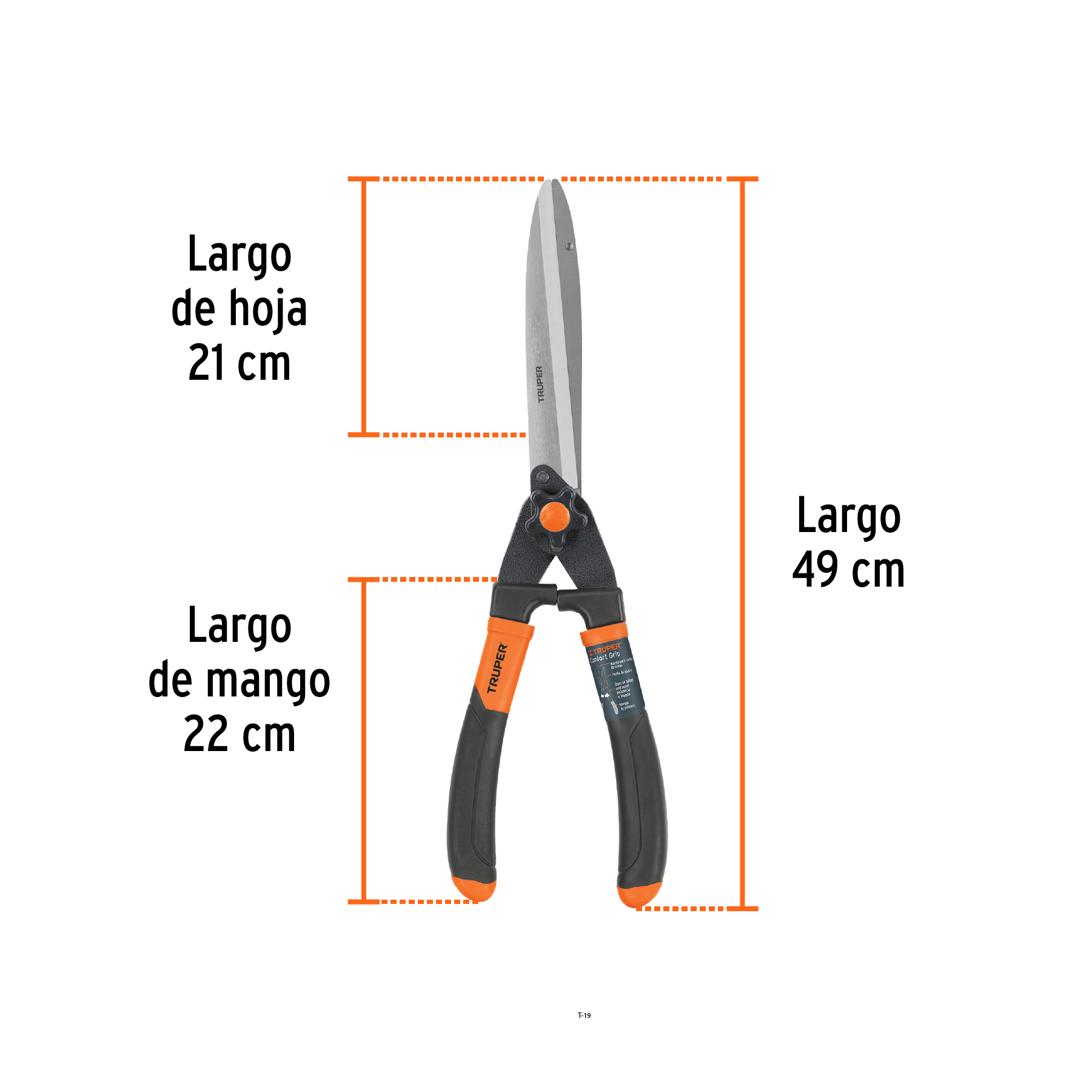 Tijera para poda 49 cm, mangos Comfort Grip, TRUPER - Imagen 4