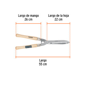 Tijera para poda 55 cm, Classic, mangos de madera, TRUPER - Imagen 4