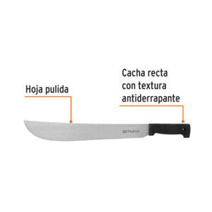 Machete estándar 16' cacha negra inyectada, TRUPER - Imagen 3