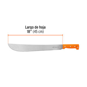 Machete estándar 18' cacha naranja remachada, TRUPER - Imagen 4