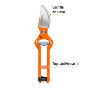 Tijera para poda 9-1/2' forjada cuchilla de paso, TRUPER - Imagen 3