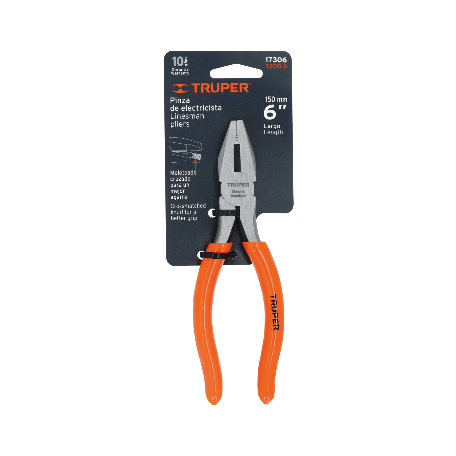 Pinza para electricista 6' mango de PVC, TRUPER - Imagen 5