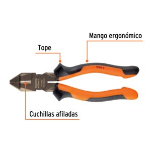 Pinza electricista 7' uso rudo, alta palanca, Comfort Grip - Imagen 3