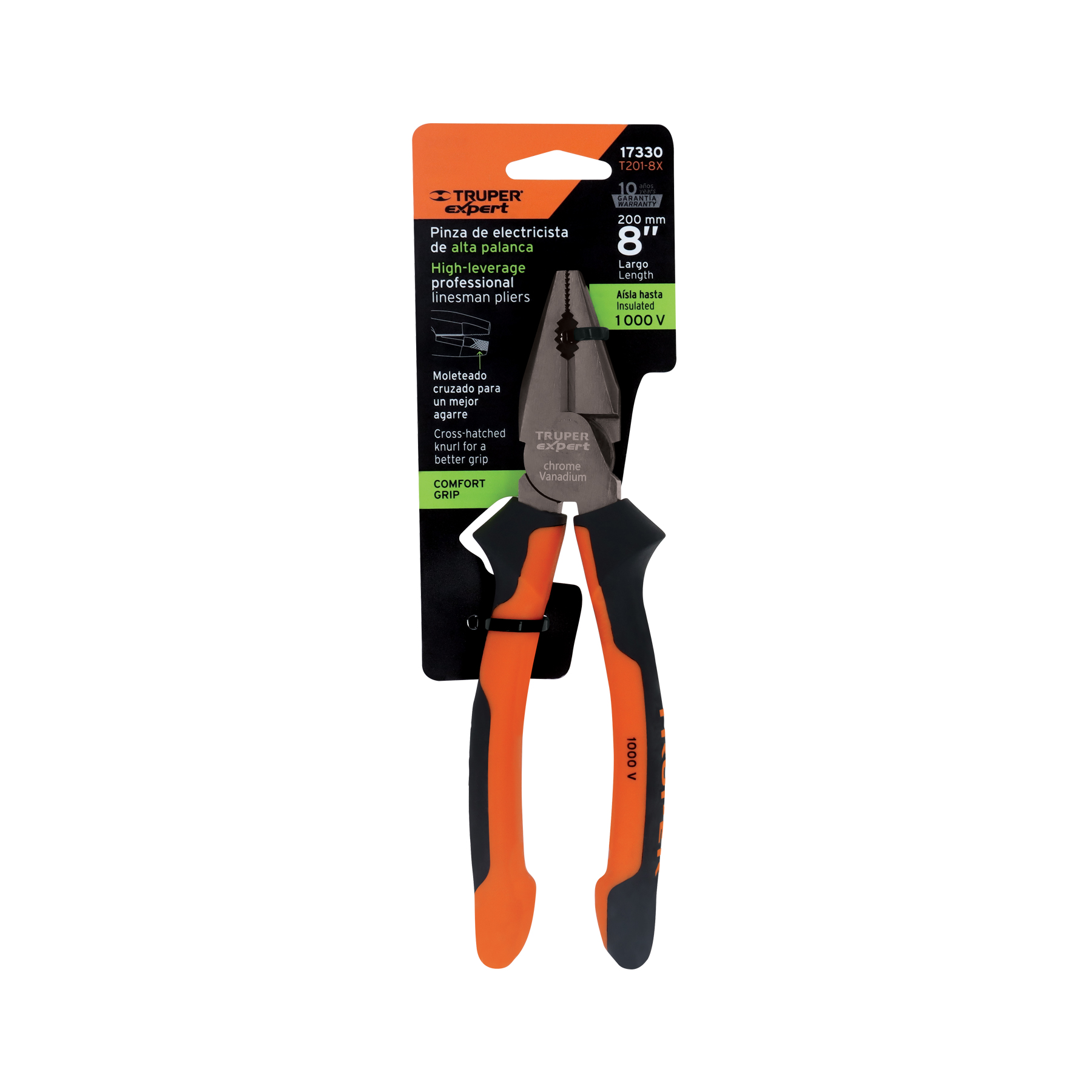 Pinza para electricista 8' alta palanca,Comfort Grip,EXPERT - Imagen 5