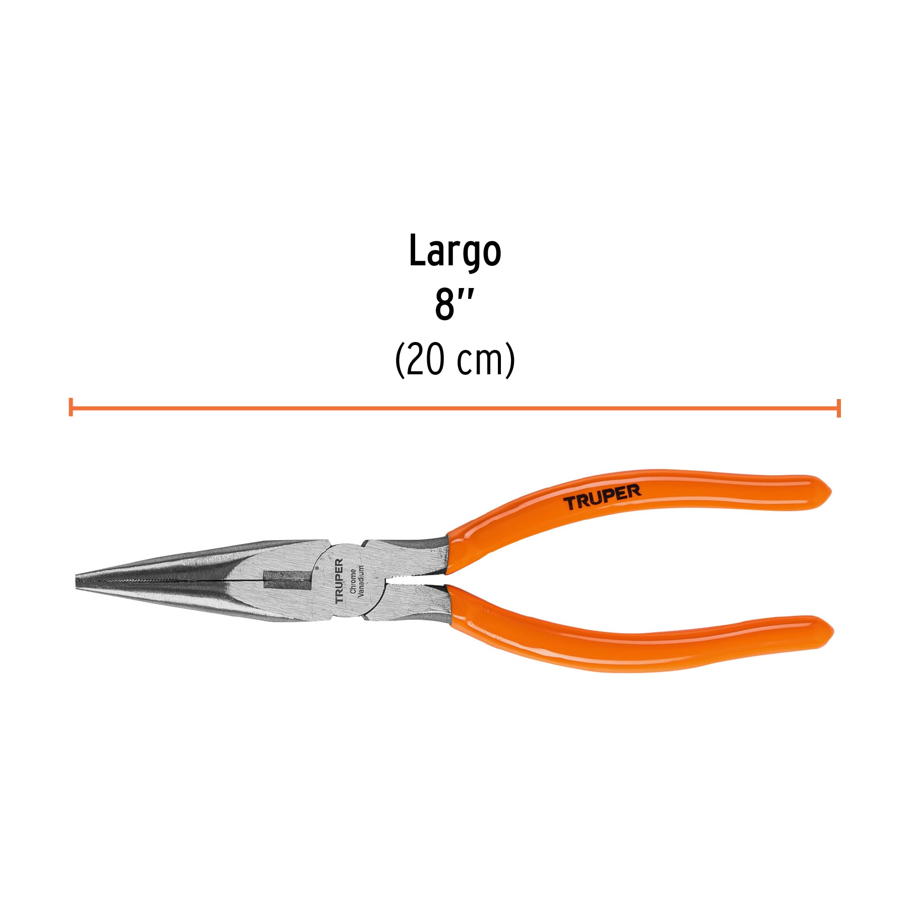 Pinza de punta y corte 8' mango de PVC, TRUPER - Imagen 4