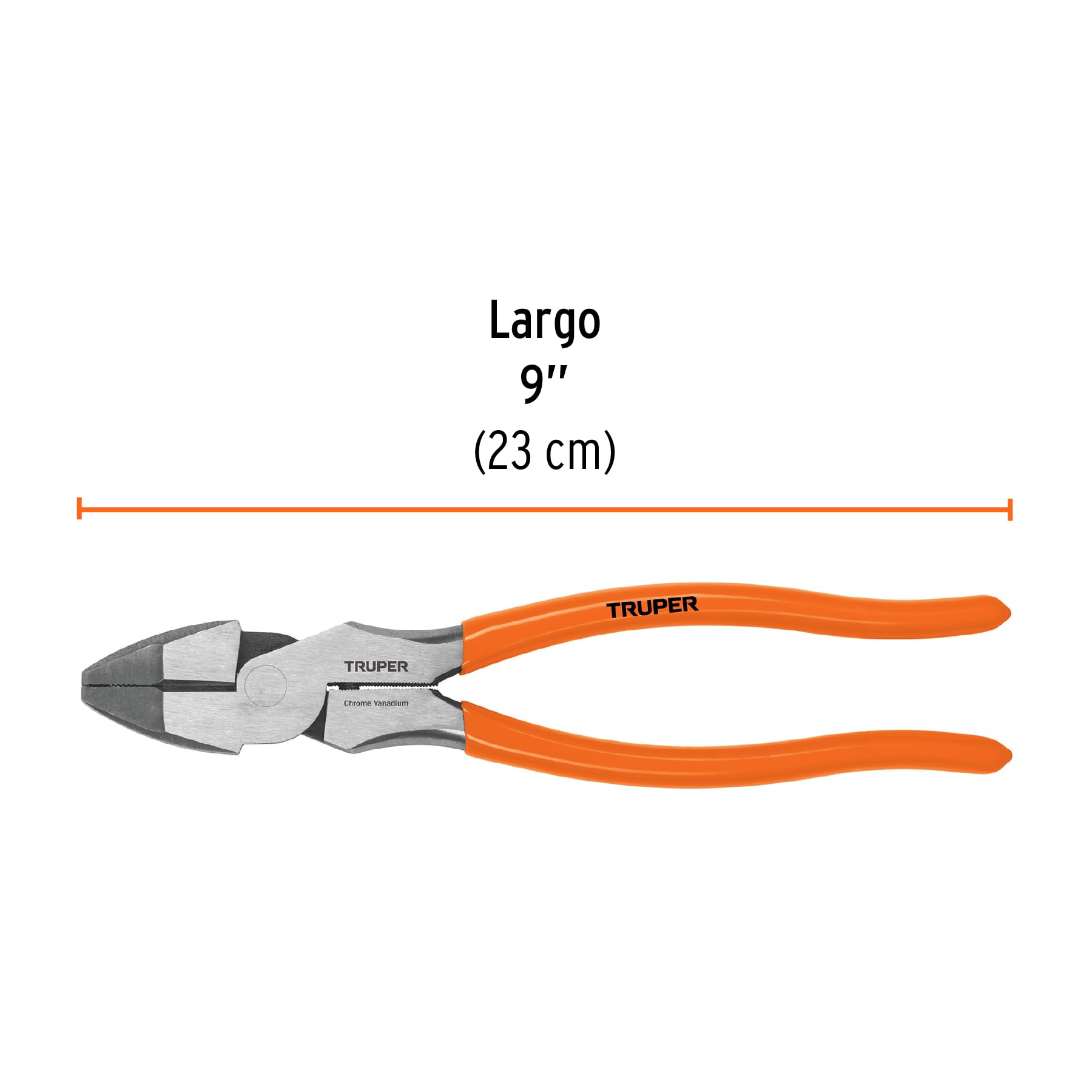 Pinza para electricista 9' alta palanca mango PVC, TRUPER - Imagen 4