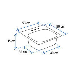 Tarja de empotrar sencilla 50x53cm, FOSET BASIC - Imagen 3
