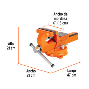 Tornillo de banco 6' industrial de hierro dúctil, EXPERT - Imagen 4
