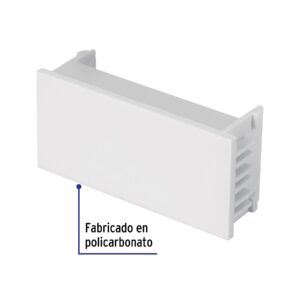Tapón ciego, 1 módulo, línea Española, color blanco, VOLTECK - Imagen 3