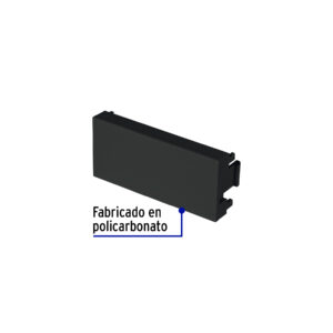 Tapón ciego negro de 1 módulo, línea Lisboa, VOLTECK - Imagen 3