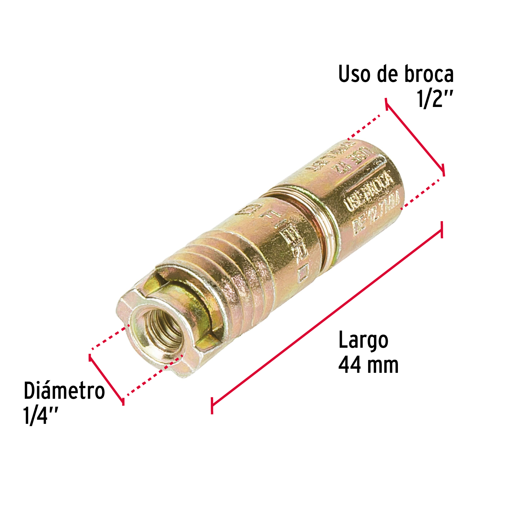 Bolsa con 4 taquetes expansivos de 1/4' sin tornillo, FIERO - Imagen 4
