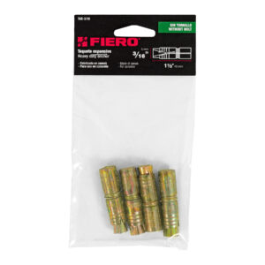 Bolsa con 4 taquetes expansivos de 3/16' sin tornillo, FIERO - Imagen 5
