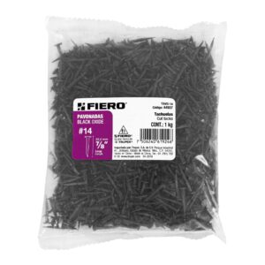 Bolsa con 1 kg de tachuelas pavonadas No. 14, FIERO - Imagen 5