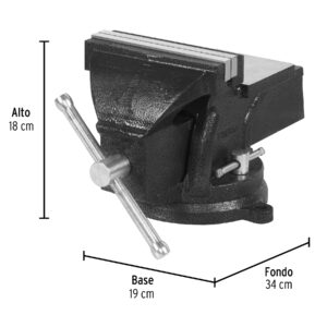 Tornillo de banco 6' de hierro gris, PRETUL - Imagen 3