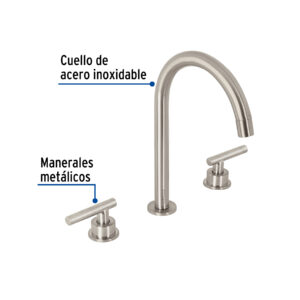 Mezcladora p/lavabo,taladros separados,palanca, satín, TÚBIG - Imagen 5