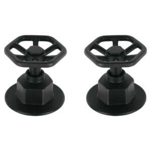 Juego de 2 manerales para regadera, volante, negro, TÚBIG