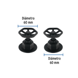 Juego de 2 manerales para regadera, volante, negro, TÚBIG - Imagen 4