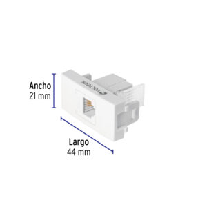 Toma de teléfono, línea Oslo, color blanco, VOLTECK - Imagen 4