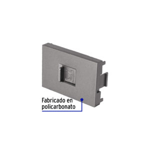 Toma de teléfono acero inox de 1.5 módulos, línea Lisboa - Imagen 3
