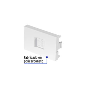 Toma de teléfono blanco de 1.5 módulos, línea Lisboa - Imagen 3